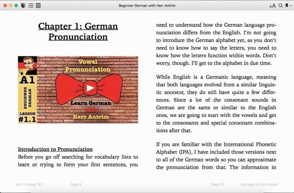 Beginner German with Herr Antrim Chapter 1: German Pronunciation